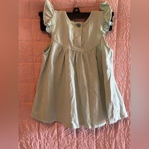 Charming Kids Dress in Soft Green